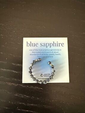Blue Sapphire Beaded Ring - Abundance